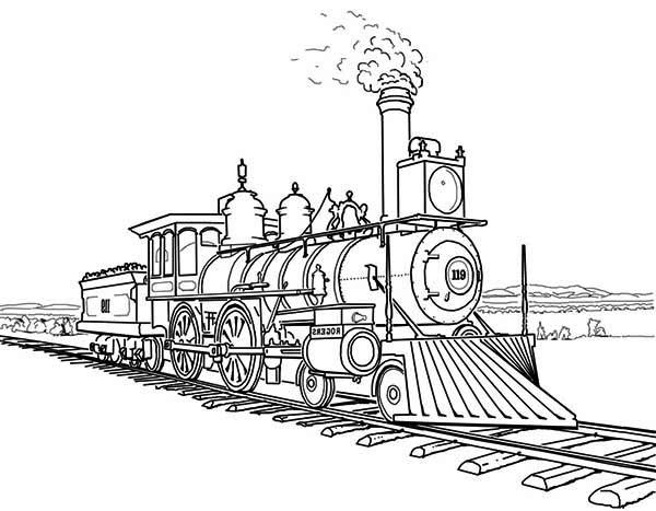 Train Realistic Drawing