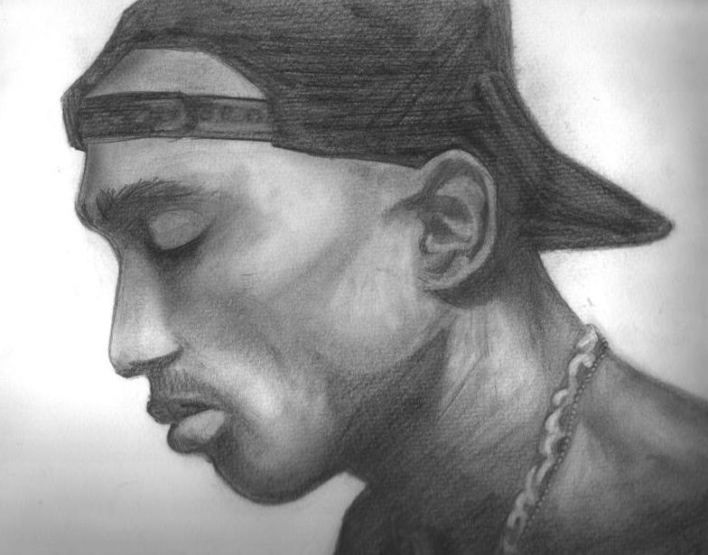 Tupac Shakur High-Quality Drawing