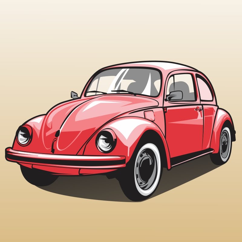 VW Beetle Beautiful Image Drawing