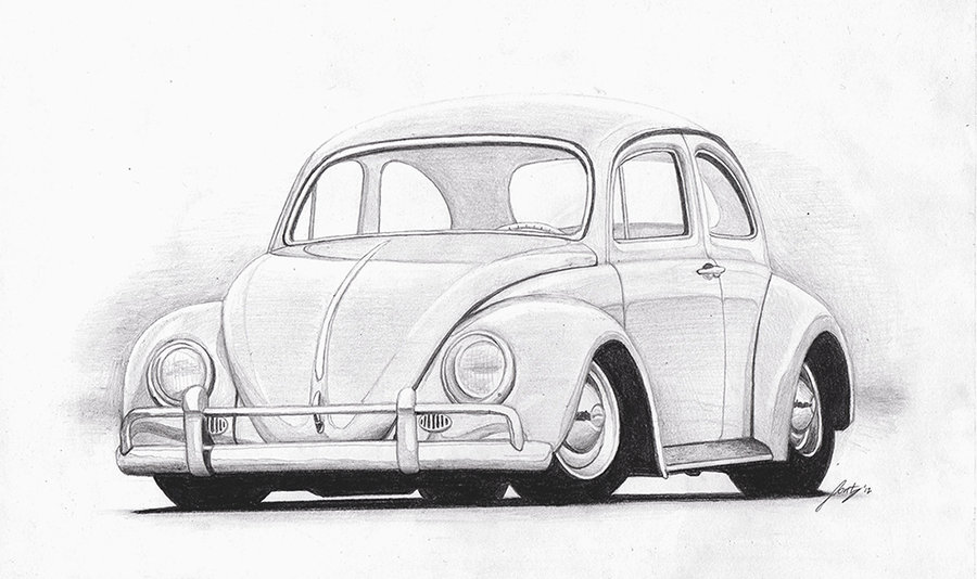 VW Beetle Drawing Photo