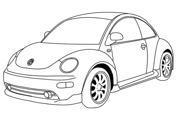 VW Beetle Drawing Picture