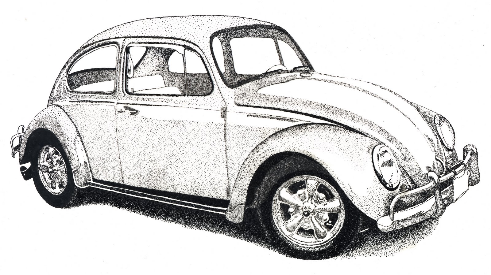 VW Beetle Drawing