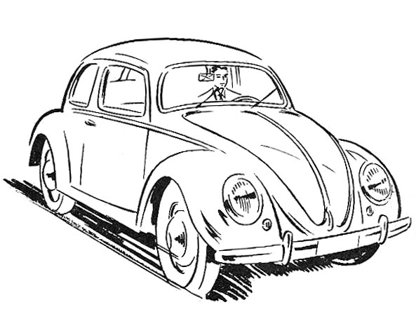 VW Beetle Photo Drawing