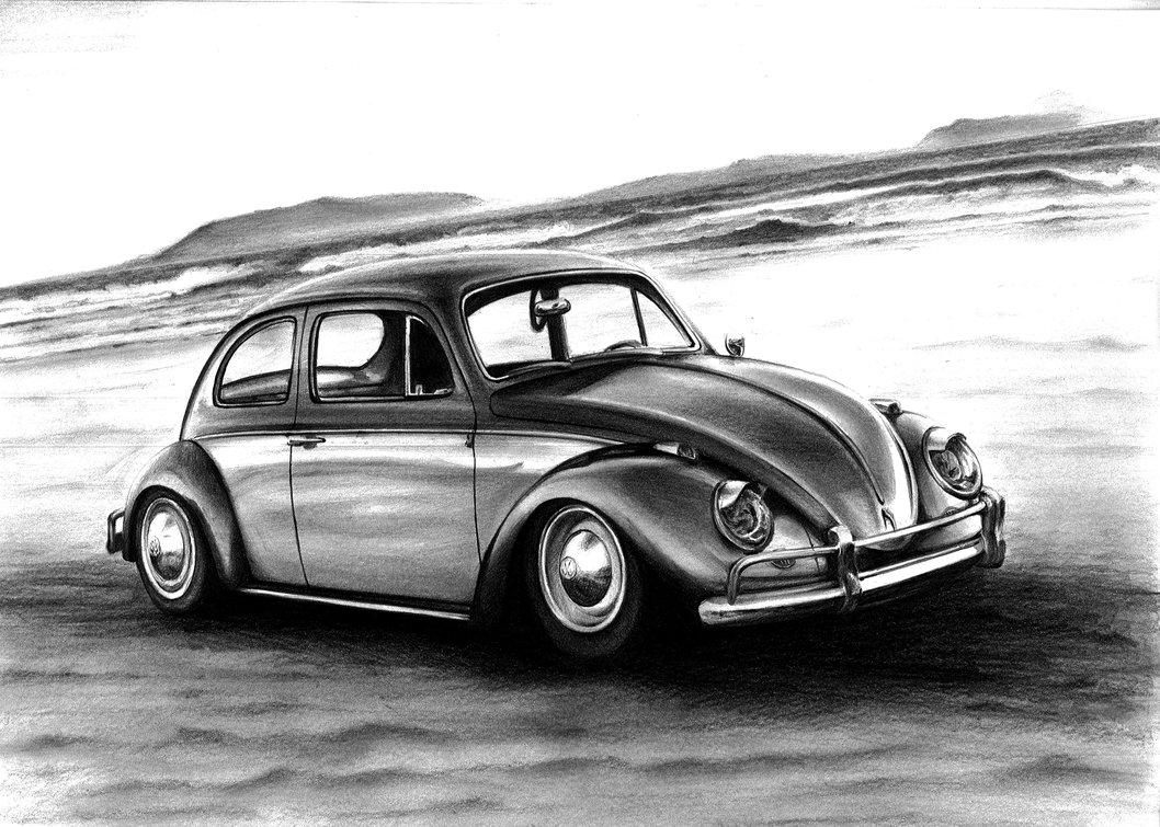 VW Beetle Picture Drawing