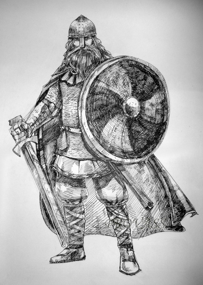Viking Beautiful Image Drawing