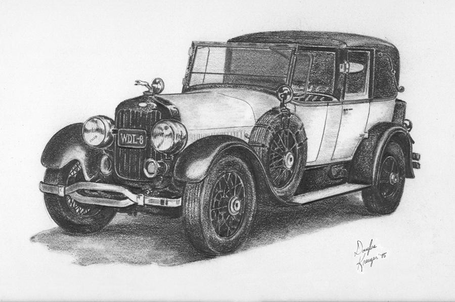 Vintage Car Image Drawing