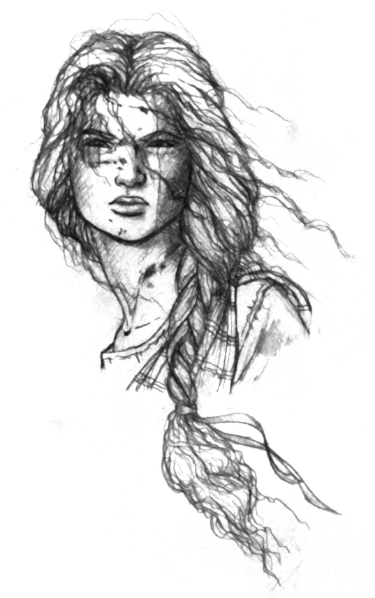 Warrior Girl Image Drawing