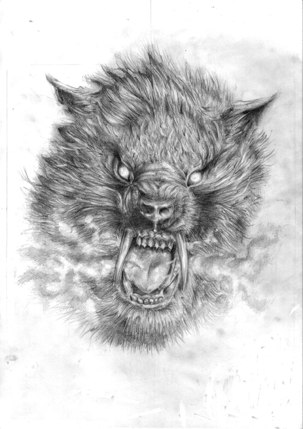 Werewolf Head Amazing Drawing