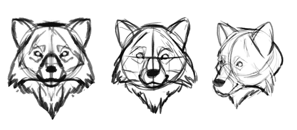 Werewolf Head Drawing