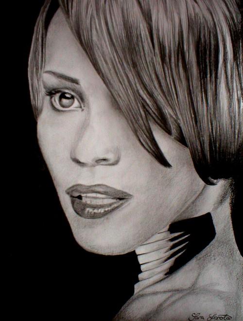 Whitney Houston Drawing Art