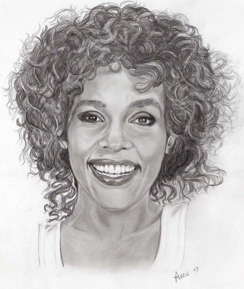 Whitney Houston Photo Drawing