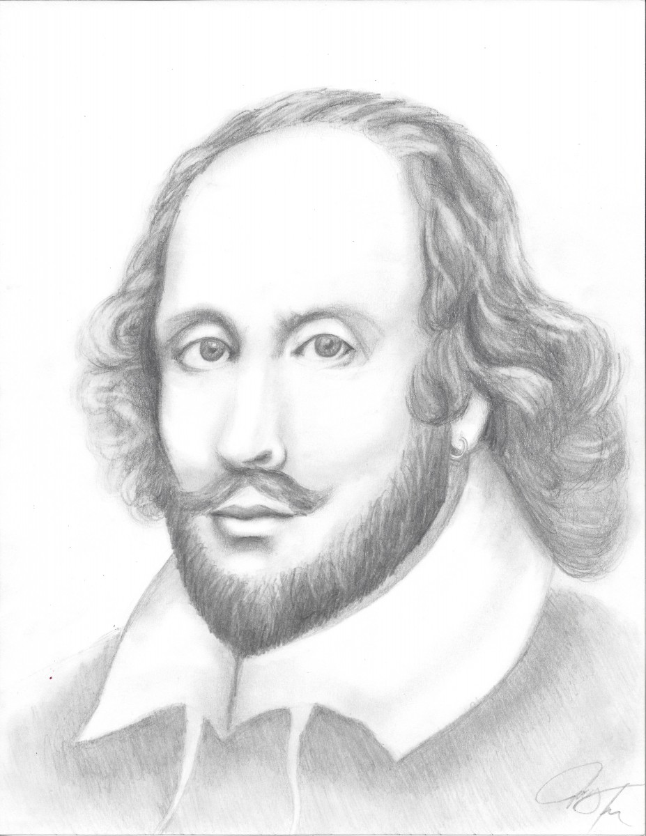 William Shakespeare Sketch Illustration Black White Stock Vector Royalty  Free 391519072  Shutterstock