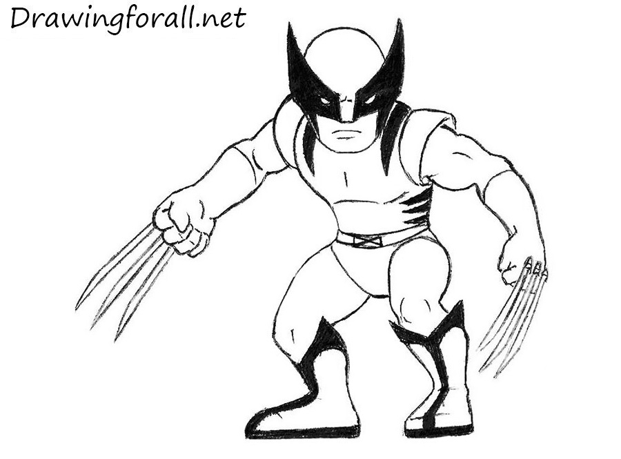 Wolverine Image Drawing