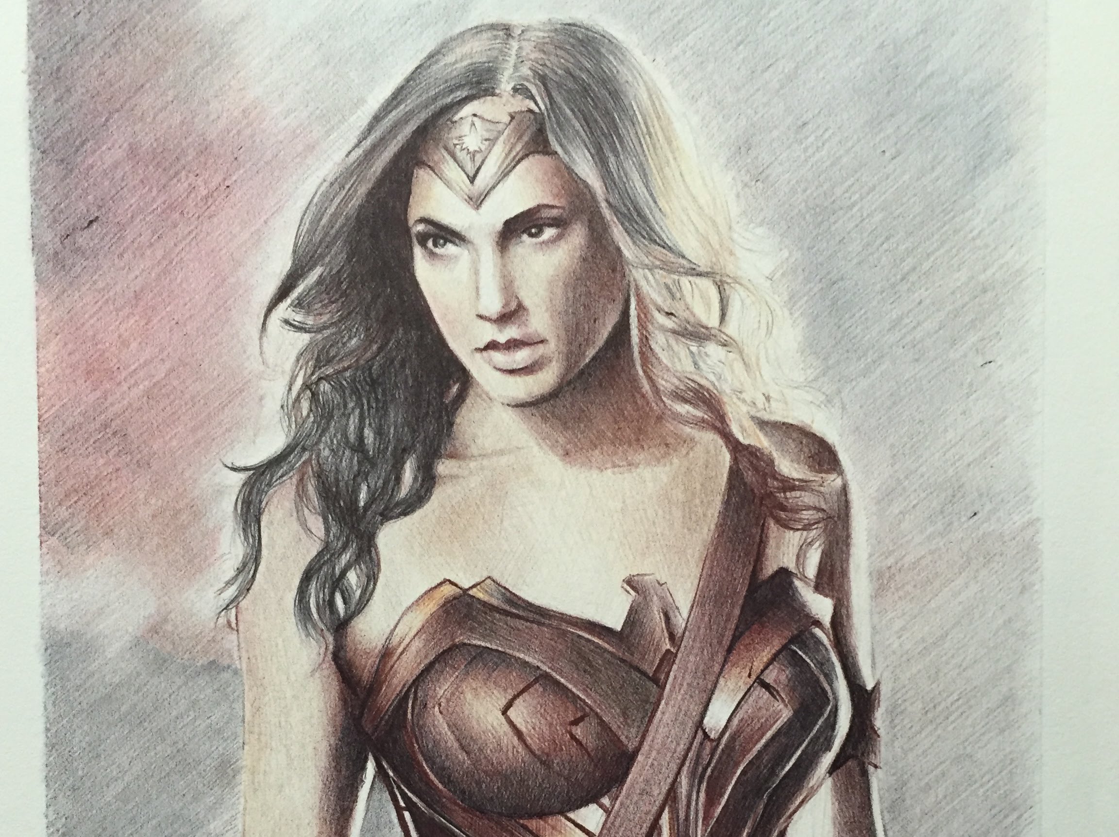 Wonder Woman Beautiful Image Drawing
