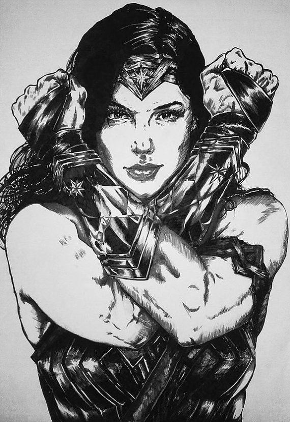 Wonder Woman Drawing Pic