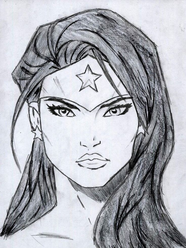Wonder Woman Picture Drawing