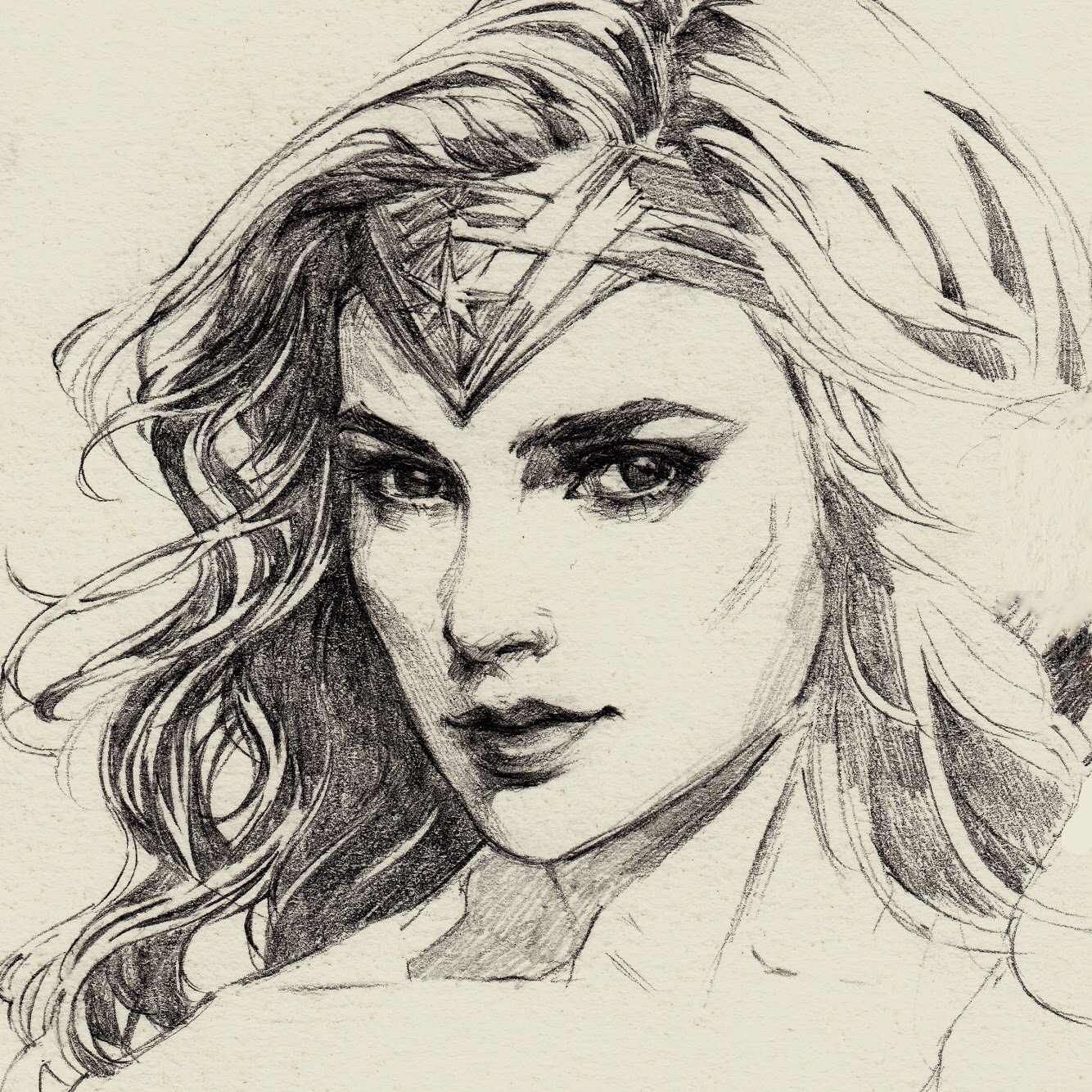 Wonder Woman Realistic Drawing