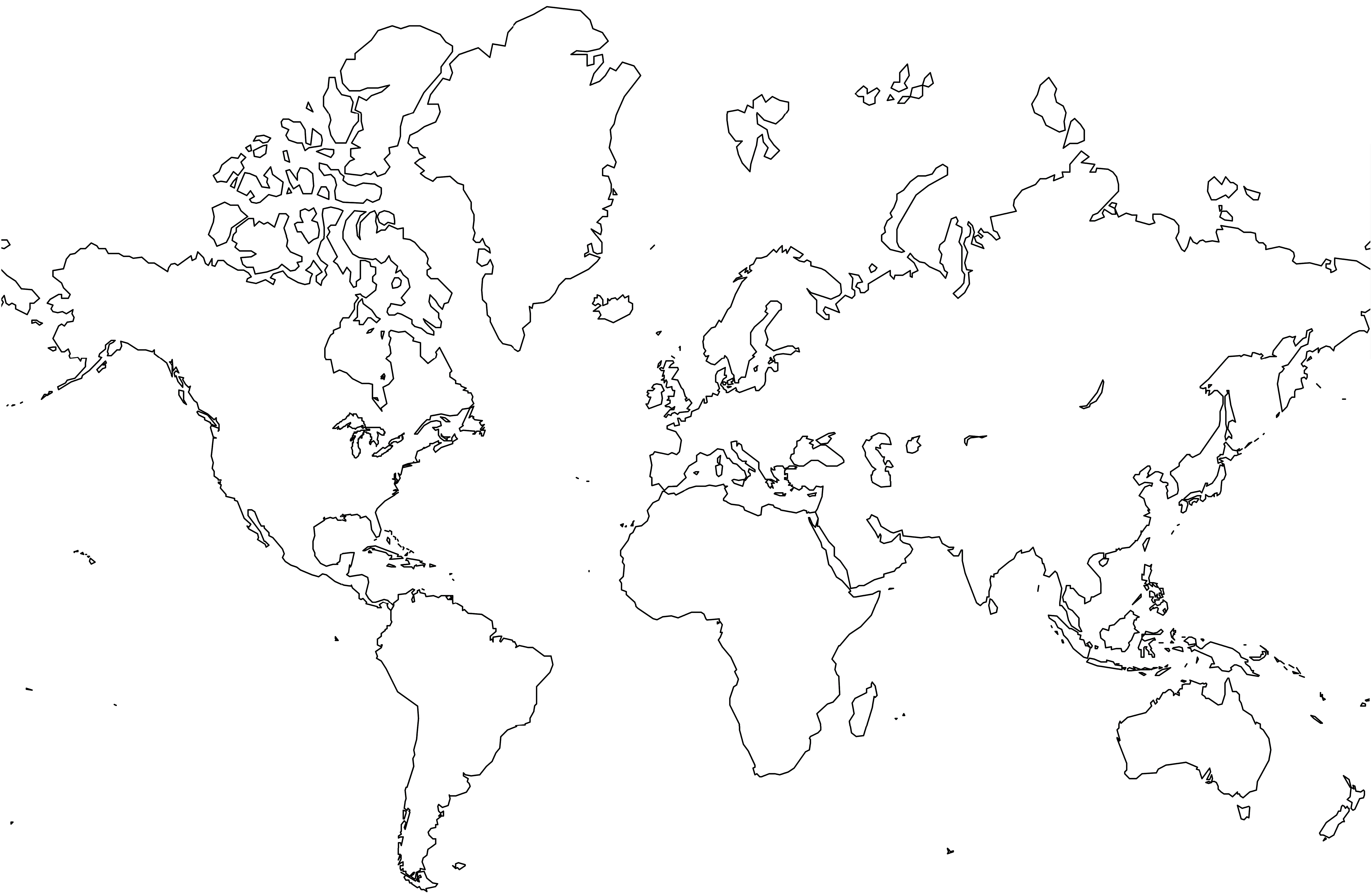 World Map Image Drawing