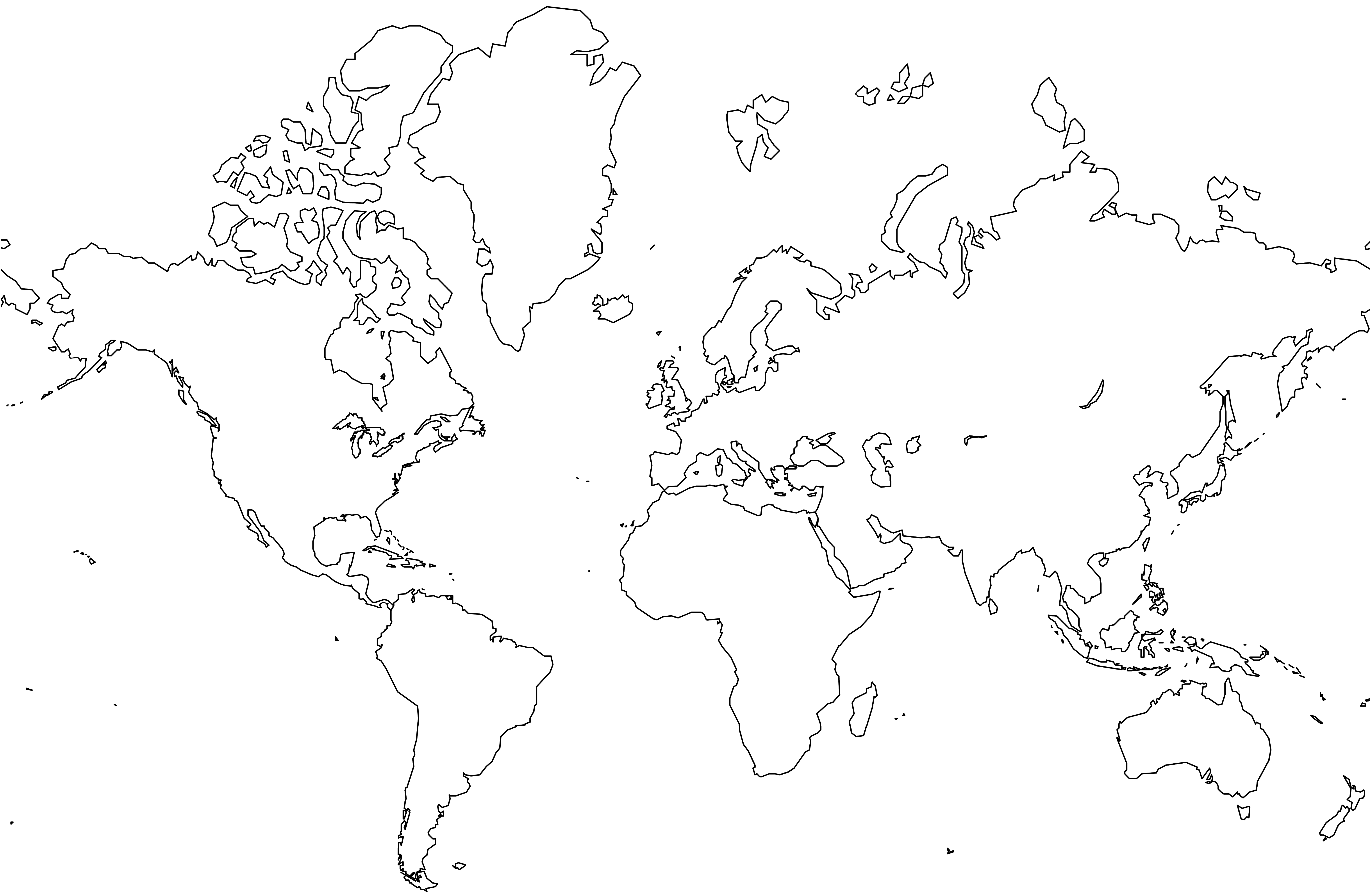 World Map Photo Drawing