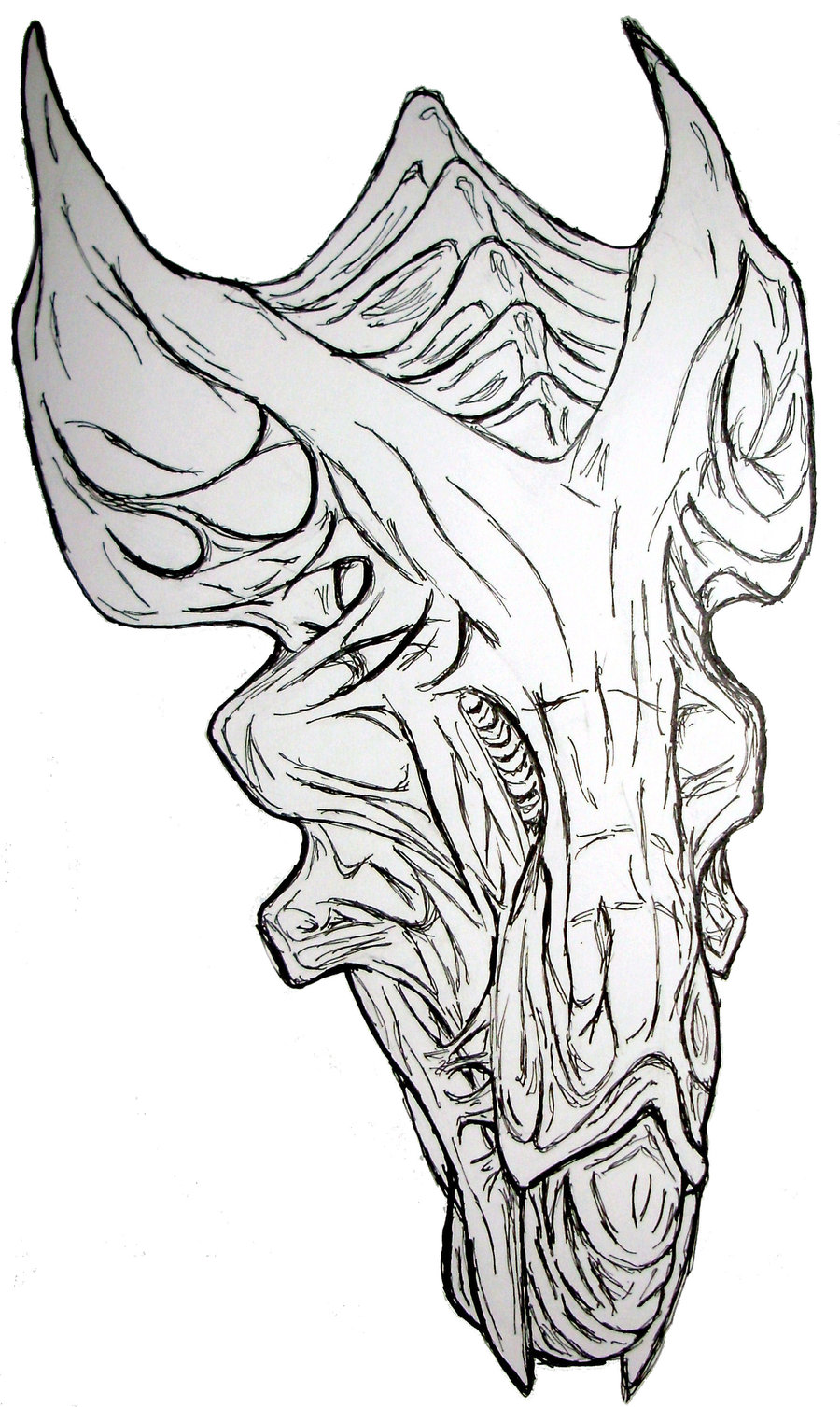 Xenomorph Head Photo Drawing