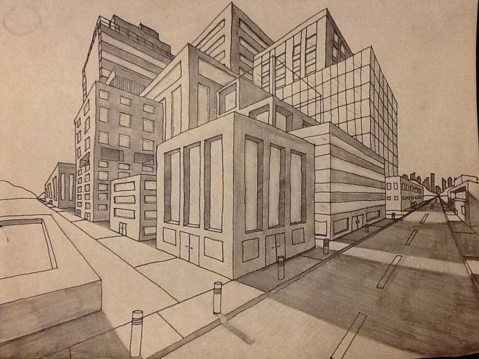 2 Point Perspective Drawing Art