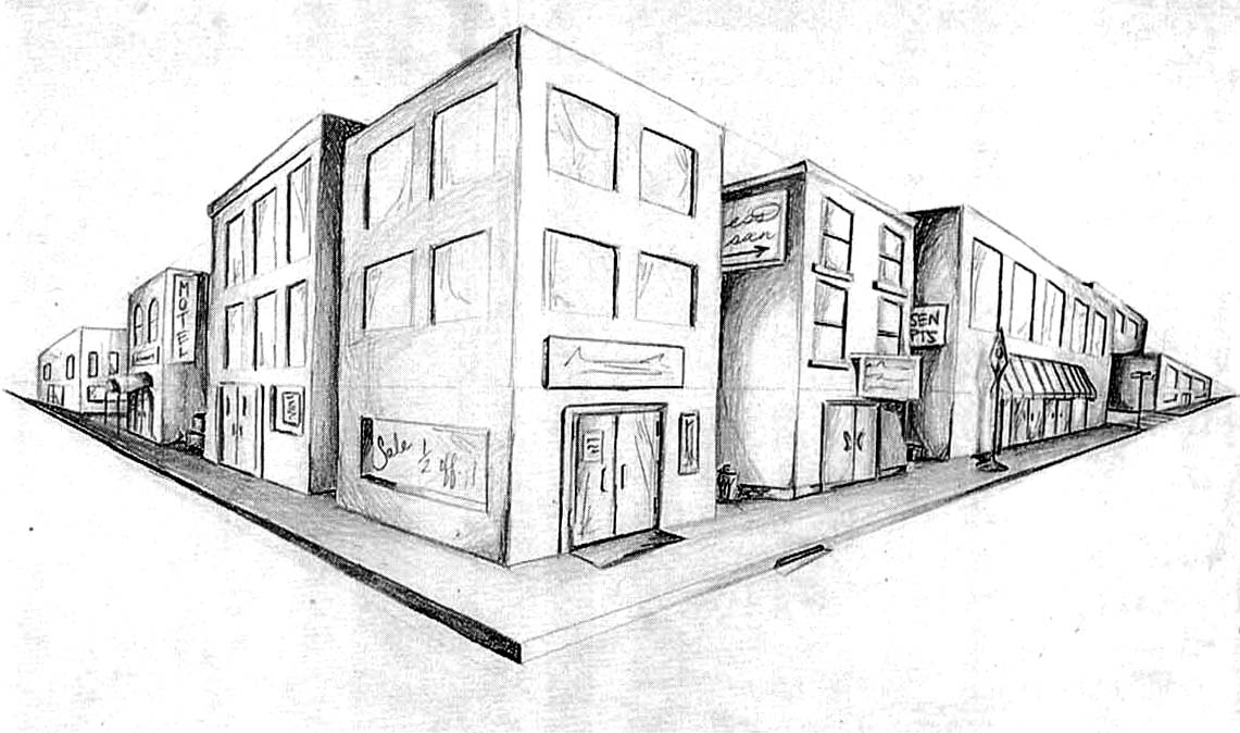 2 Point Perspective Drawing High-Quality