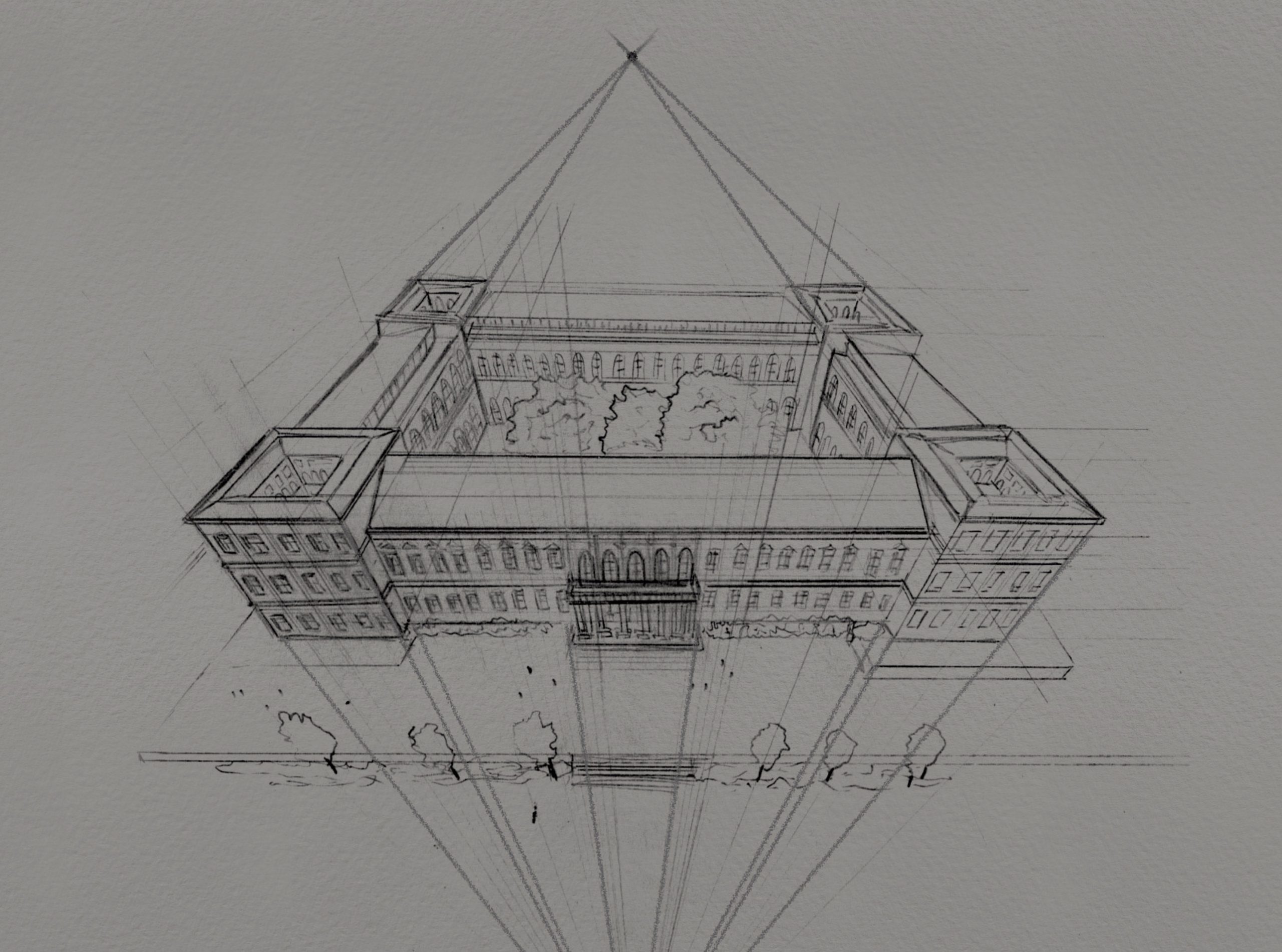 2 Point Perspective Drawing Sketch