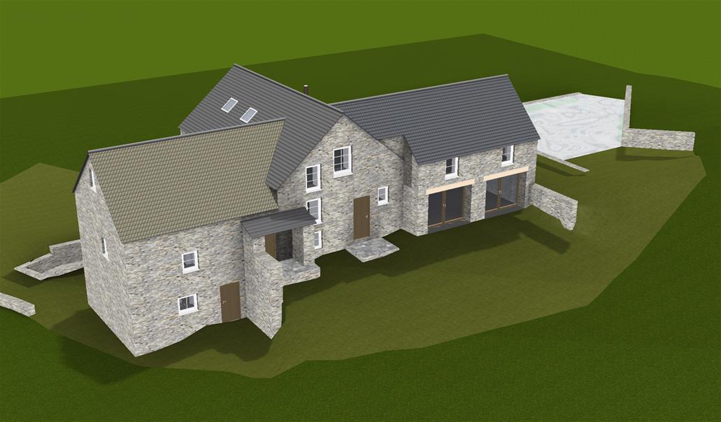 3D House Drawing Images