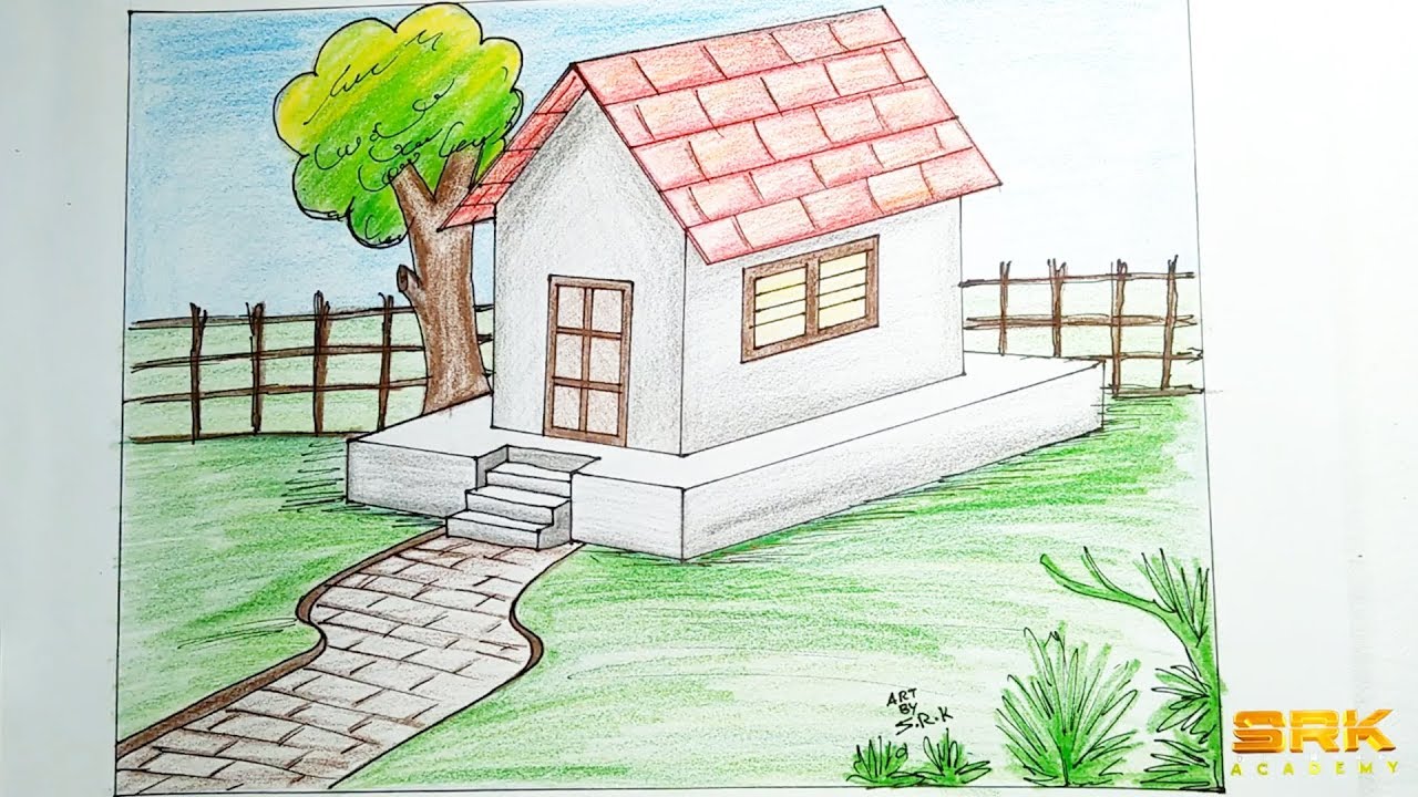 3D House Drawing Pictures