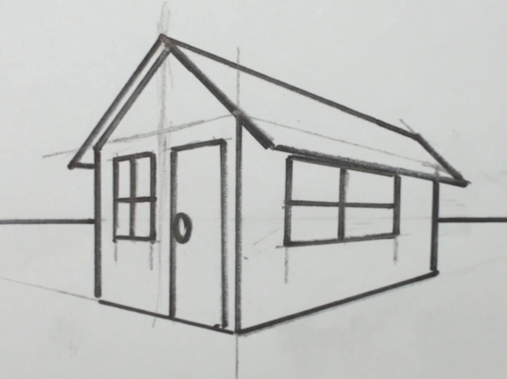 3D House Drawing Realistic