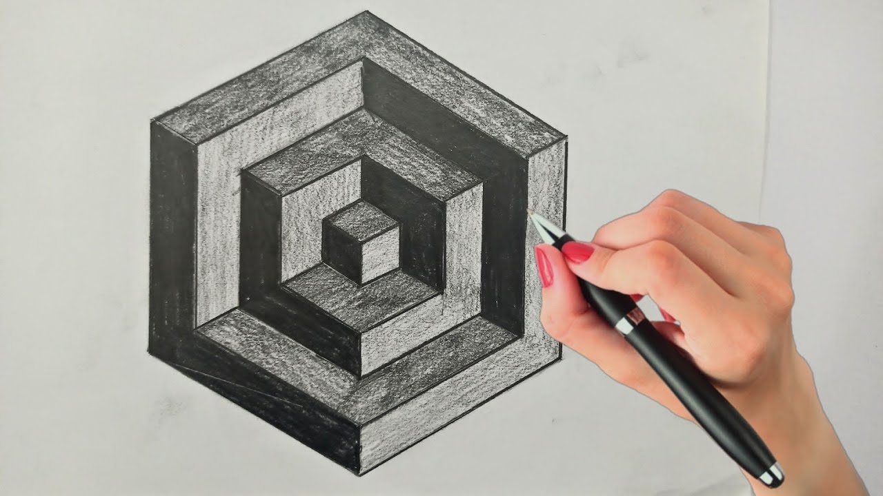 3D Illusion Drawing Beautiful Art