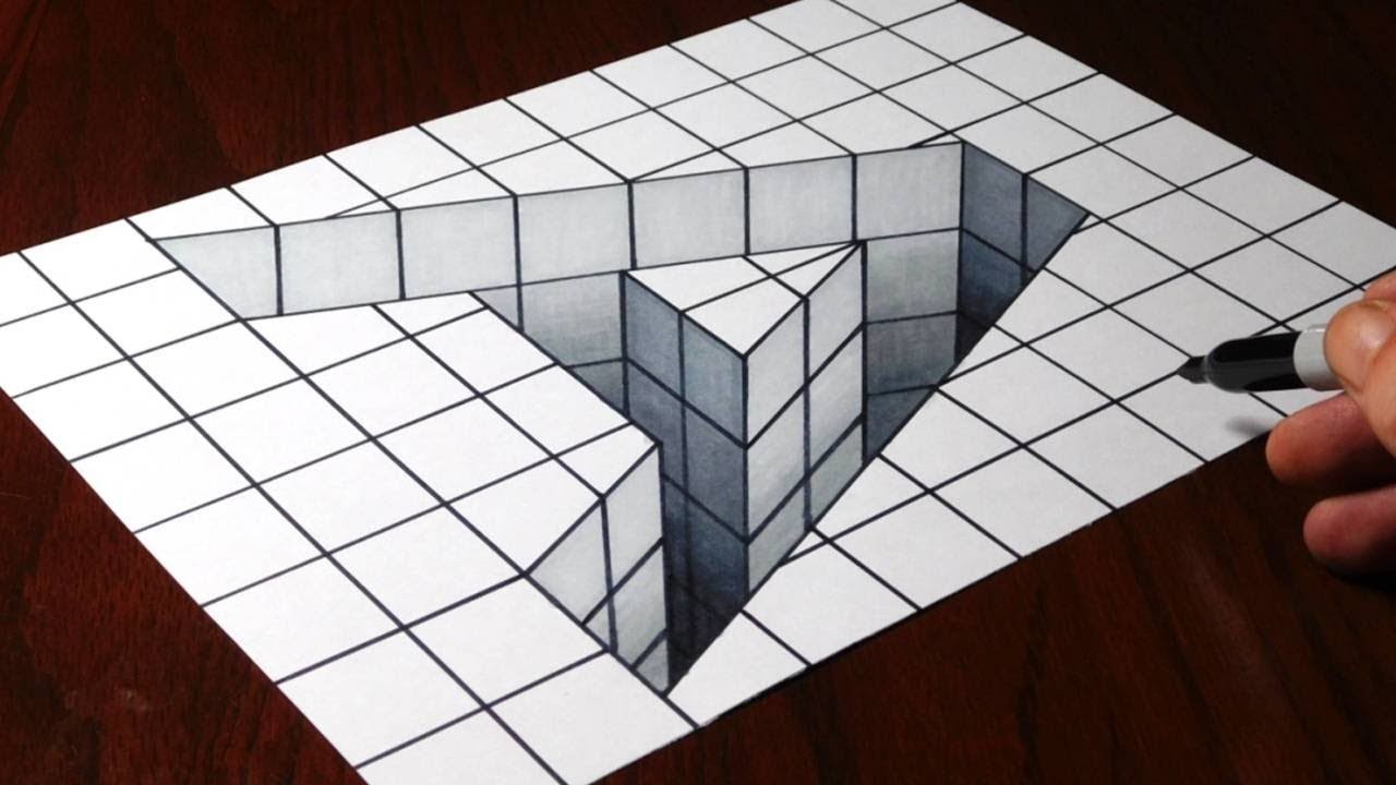 3D Illusion Drawing High-Quality