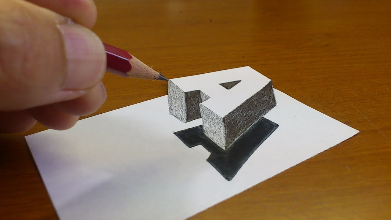3D Letter Drawing High-Quality