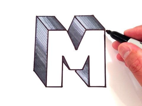 3D Letter Drawing Image
