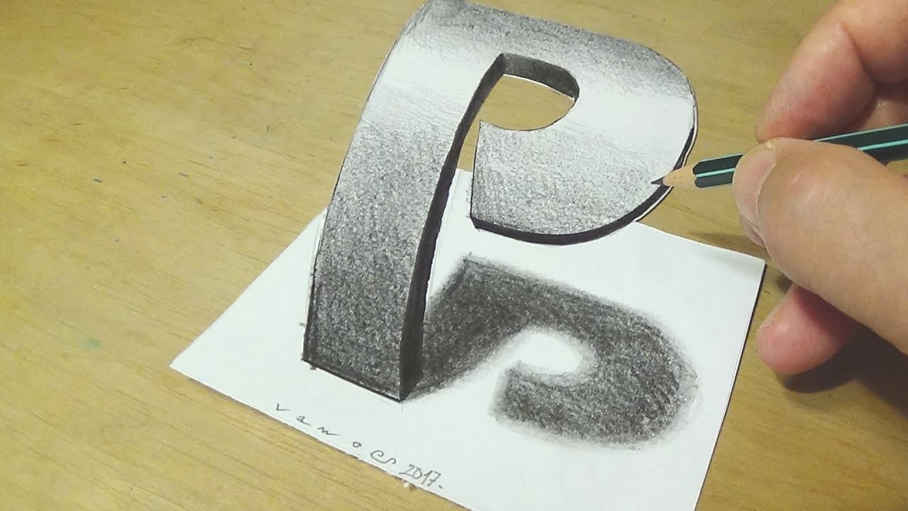3D Letter Drawing Images