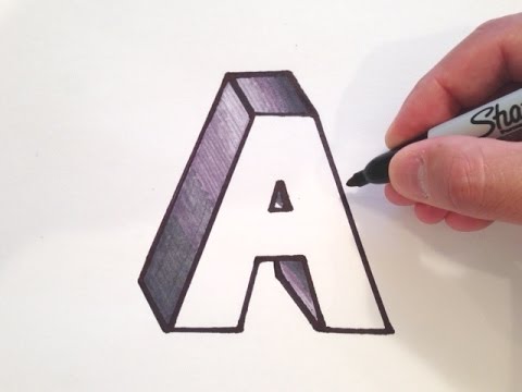 3D Letter Drawing Pic