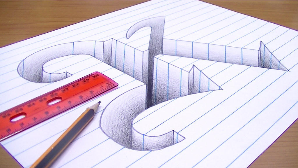 3D Letter Drawing Pictures