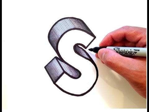 3D Letter S Drawing Photo