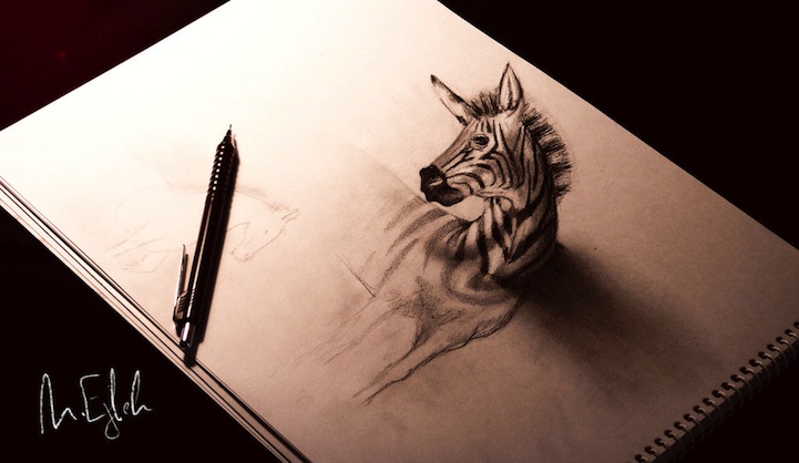 3D Pencil Drawing Beautiful Art