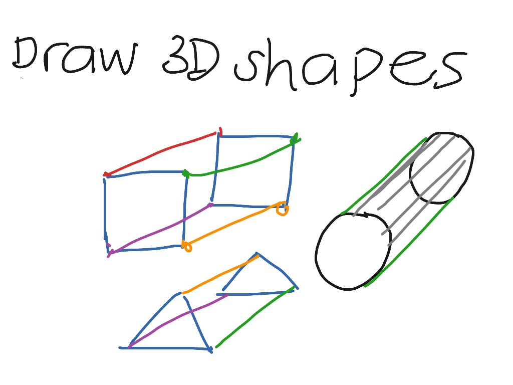 3D Shape Drawing Image