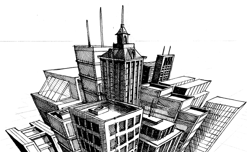 3rd Point Perspective Drawing Creative Art