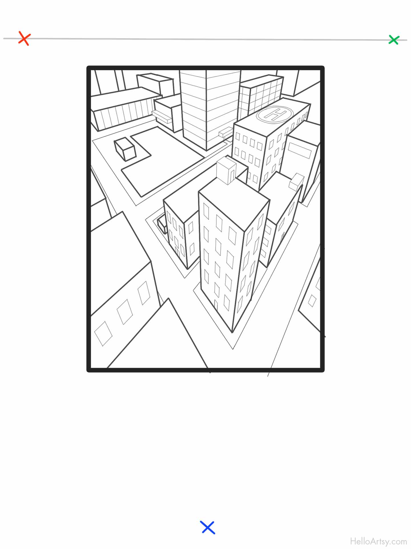 3rd Point Perspective Drawing Photo