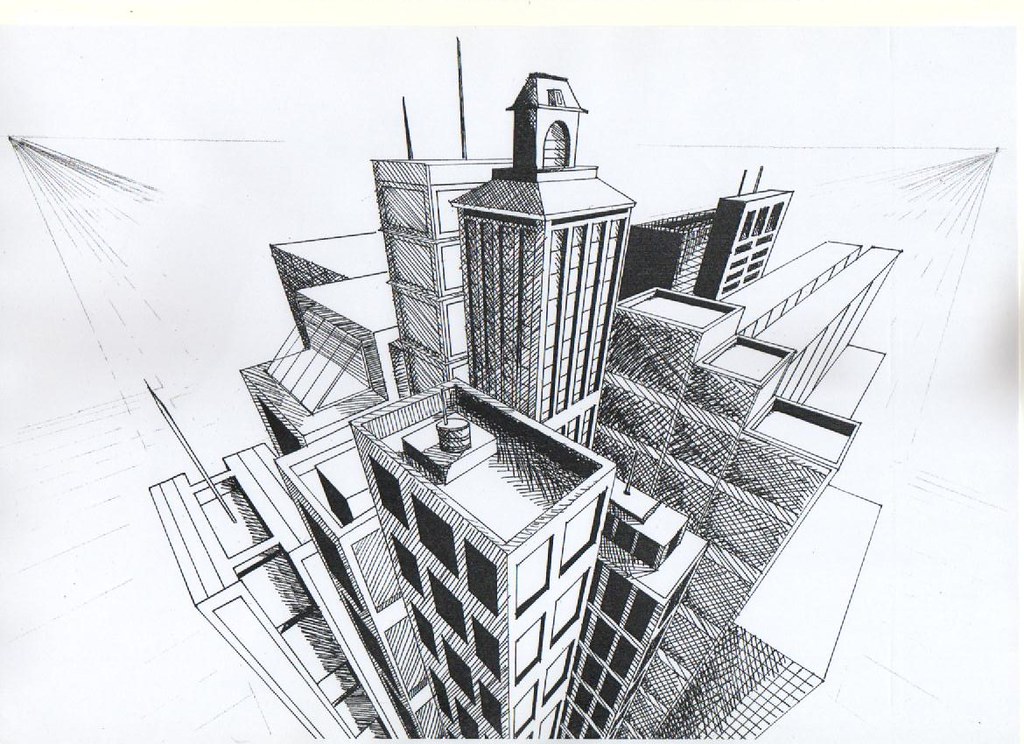 3rd Point Perspective Drawing