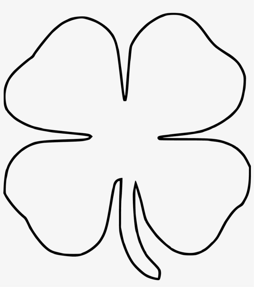 4 Leaf Clover Drawing Beautiful Image