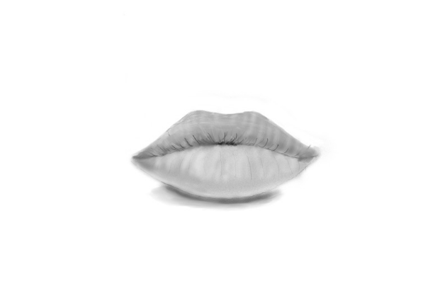 Aesthetic Lips Drawing Image