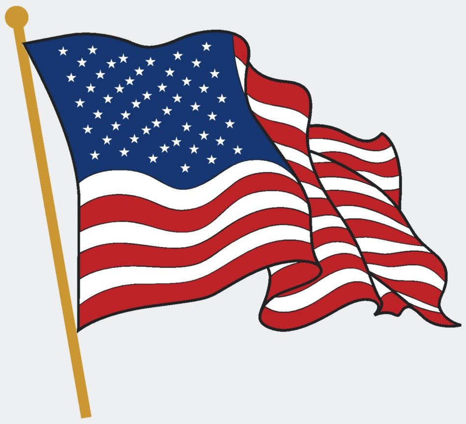 American Flag Drawing Beautiful Image