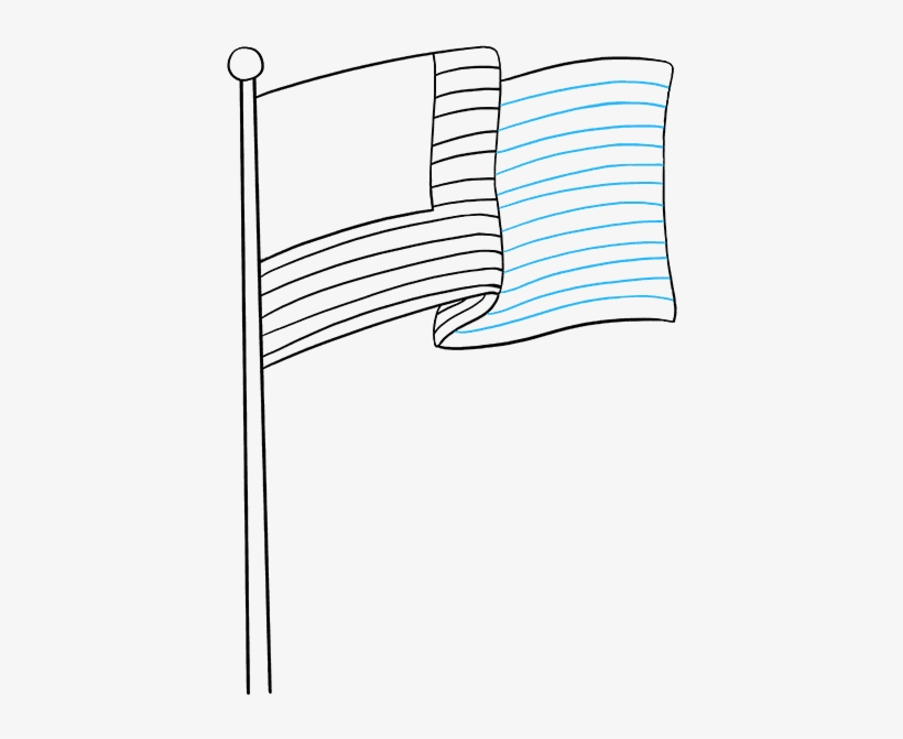 American Flag Drawing Image