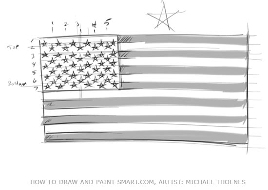 American Flag Drawing