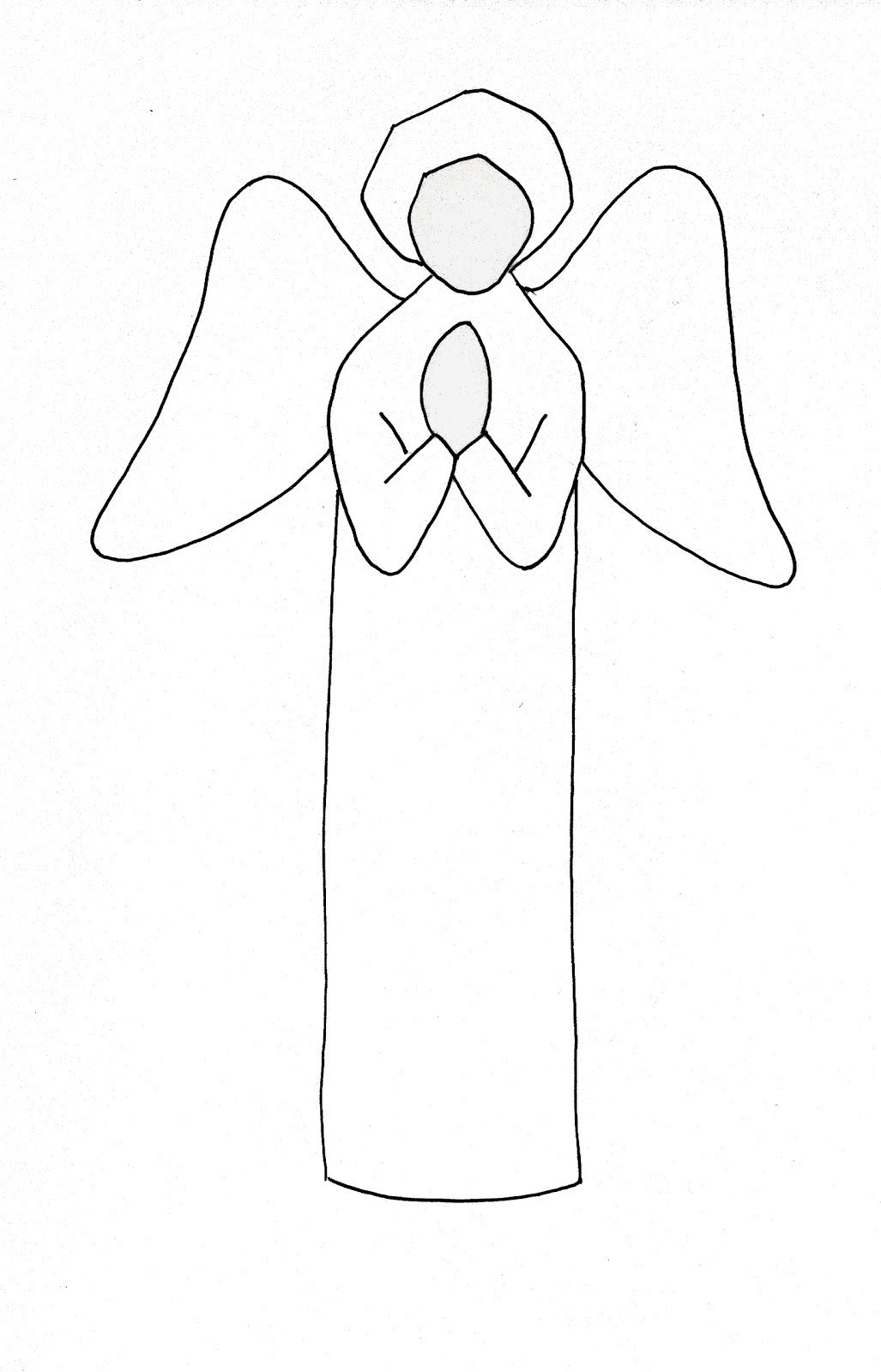 Angel Simple Drawing Pics