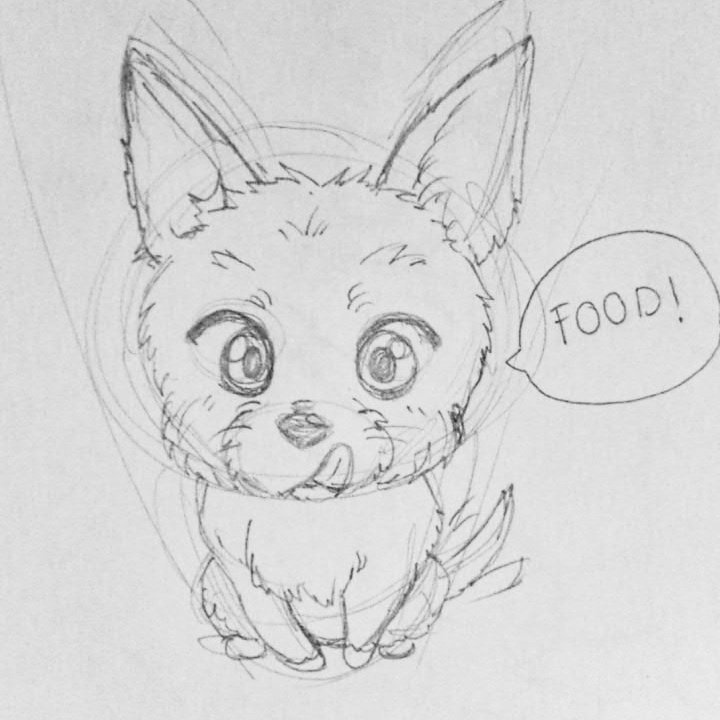 Anime Dog Drawing Art